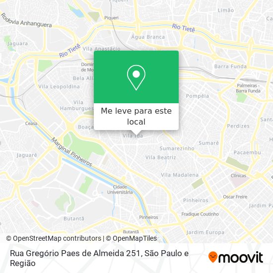 Rua Gregório Paes de Almeida 251 mapa