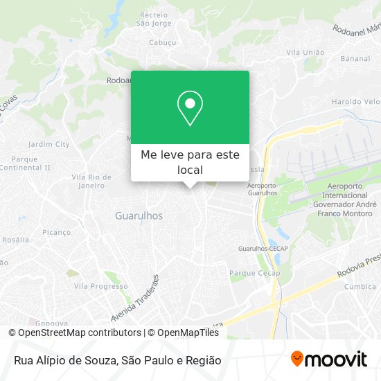 Rua Alípio de Souza mapa