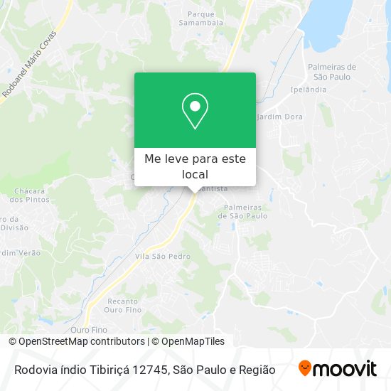 Rodovia índio Tibiriçá  12745 mapa