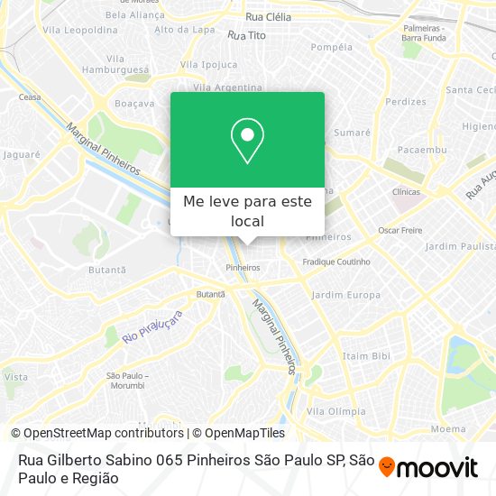 Rua Gilberto Sabino  065   Pinheiros  São Paulo   SP mapa