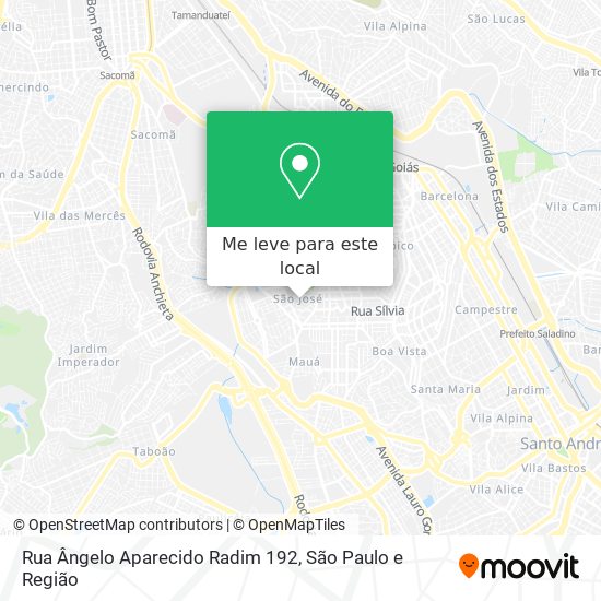 Rua Ângelo Aparecido Radim 192 mapa
