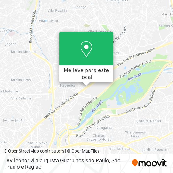 AV leonor  vila augusta   Guarulhos   são Paulo mapa