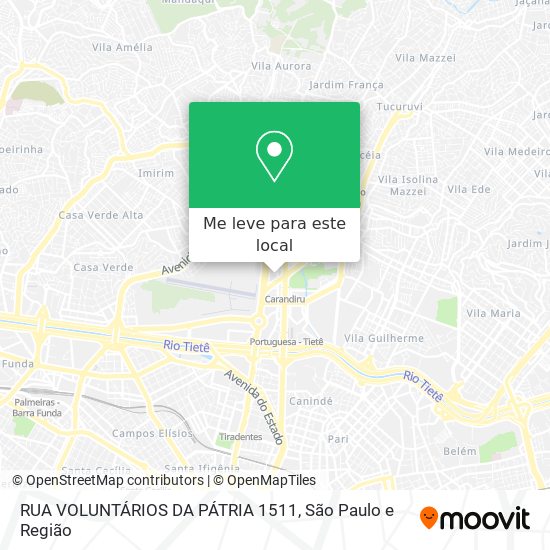 RUA VOLUNTÁRIOS DA PÁTRIA 1511 mapa