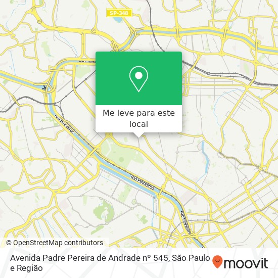 Avenida Padre Pereira de Andrade  nº 545 mapa