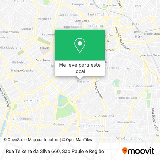 Rua Teixeira da Silva 660 mapa