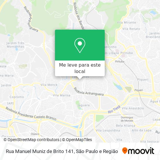 Rua Manuel Muniz de Brito 141 mapa