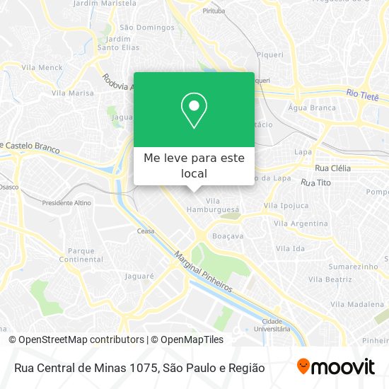 Rua Central de Minas 1075 mapa
