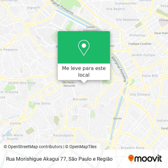 Rua Morishigue Akagui 77 mapa