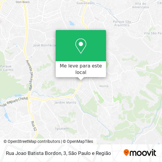 Rua Joao Batista Bordon, 3 mapa
