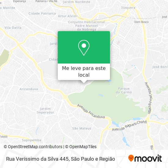 Rua Veríssimo da Silva 445 mapa