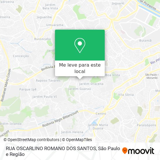 RUA OSCARLINO ROMANO DOS SANTOS mapa
