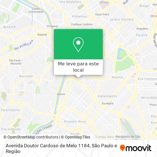 Avenida Doutor Cardoso de Melo 1184 mapa