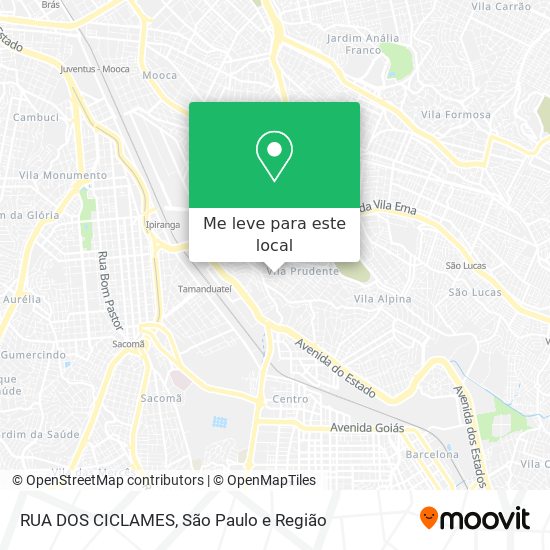 RUA DOS CICLAMES mapa