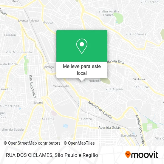 RUA DOS CICLAMES mapa