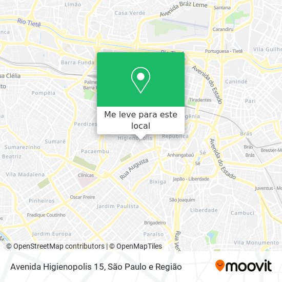 Avenida Higienopolis 15 mapa