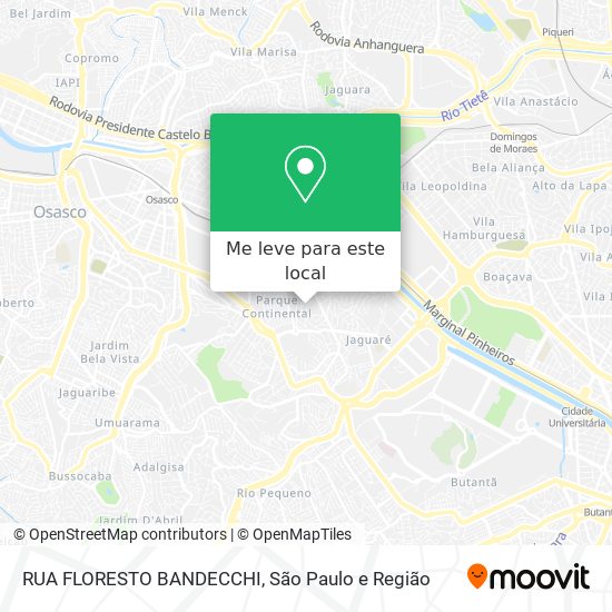 RUA FLORESTO BANDECCHI mapa