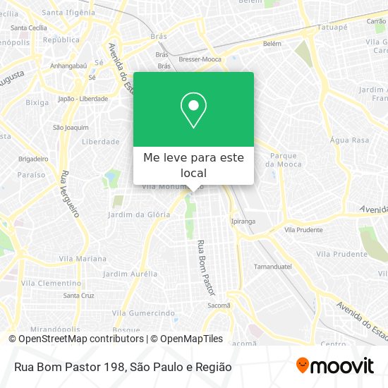 Rua Bom Pastor  198 mapa