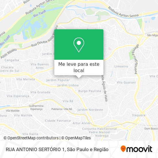 RUA ANTONIO SERTÓRIO 1 mapa