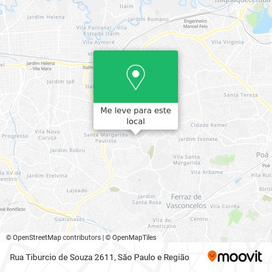 Rua Tiburcio de Souza  2611 mapa