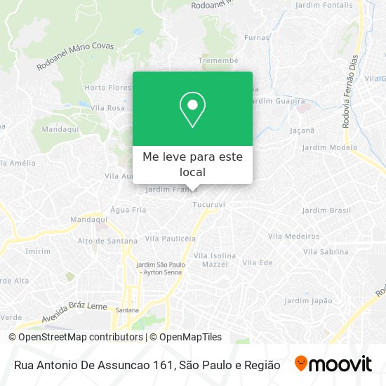 Rua Antonio De Assuncao 161 mapa