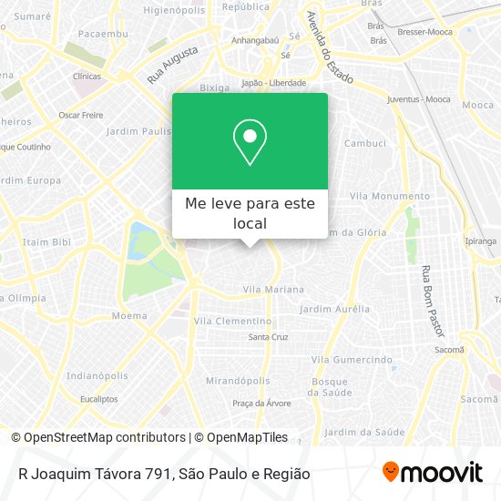 R Joaquim Távora 791 mapa