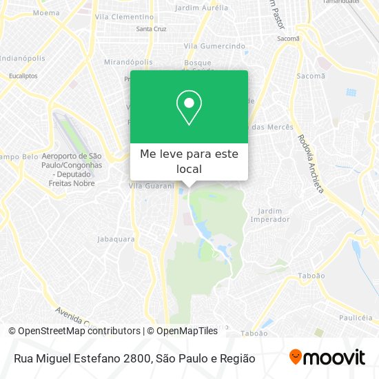 Rua Miguel Estefano 2800 mapa