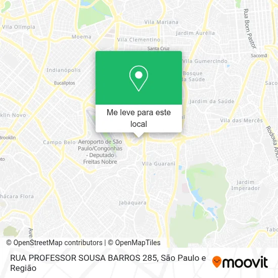 RUA PROFESSOR SOUSA BARROS  285 mapa