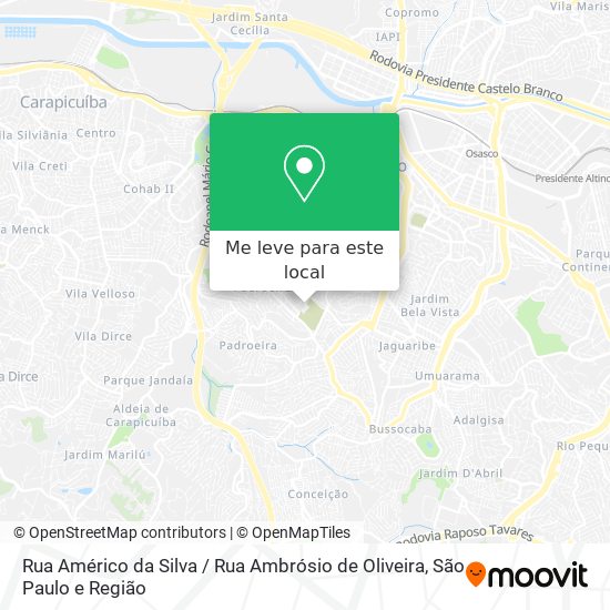 Rua Américo da Silva / Rua Ambrósio de Oliveira mapa