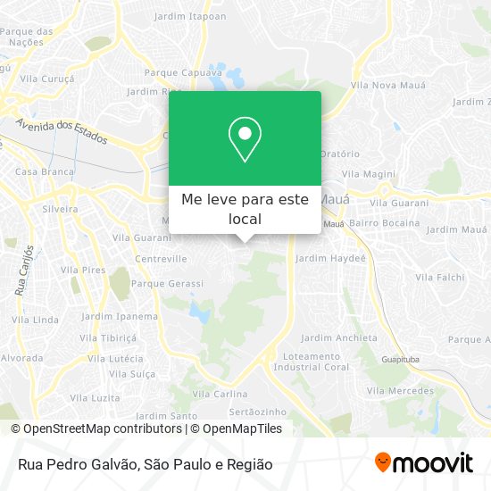 Rua Pedro Galvão mapa