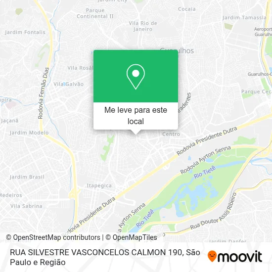 RUA SILVESTRE VASCONCELOS CALMON 190 mapa