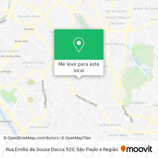 Rua Emílio de Sousa Docca 520 mapa