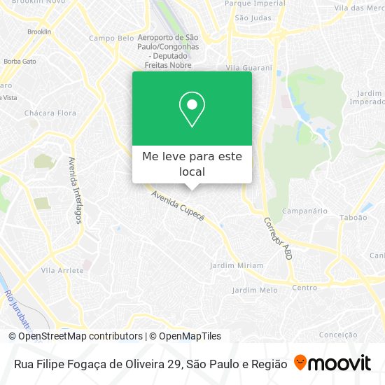 Rua Filipe Fogaça de Oliveira 29 mapa