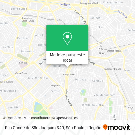 Rua Conde de São Joaquim  340 mapa