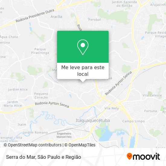 Serra do Mar mapa