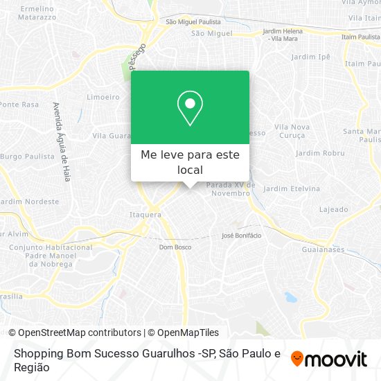 Shopping Bom Sucesso Guarulhos -SP mapa