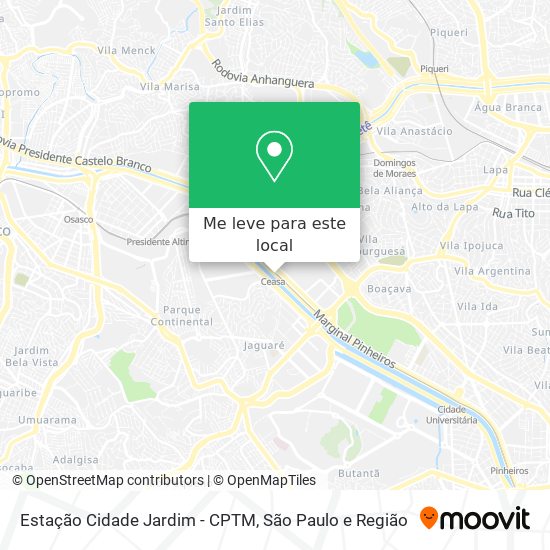 Estação Cidade Jardim - CPTM mapa