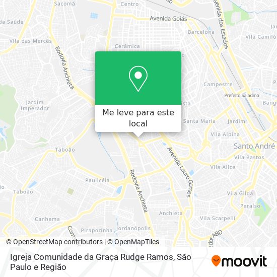Igreja Comunidade da Graça Rudge Ramos mapa