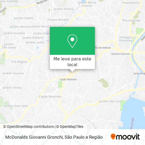 McDonalds Giovanni Gronchi mapa