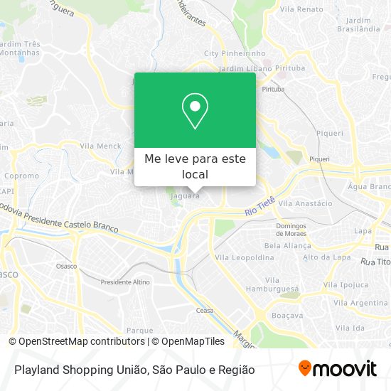 Playland Shopping União mapa