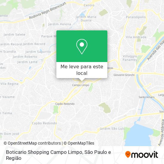 Boticario Shopping Campo Limpo mapa
