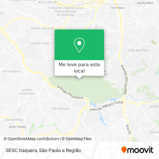 SESC Itaquera mapa