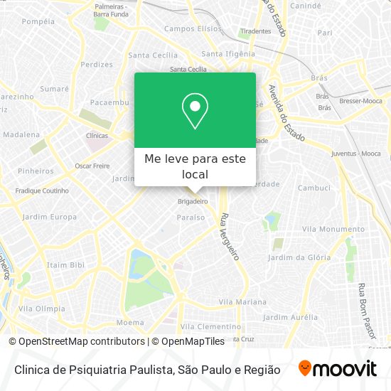 Clinica de Psiquiatria Paulista mapa