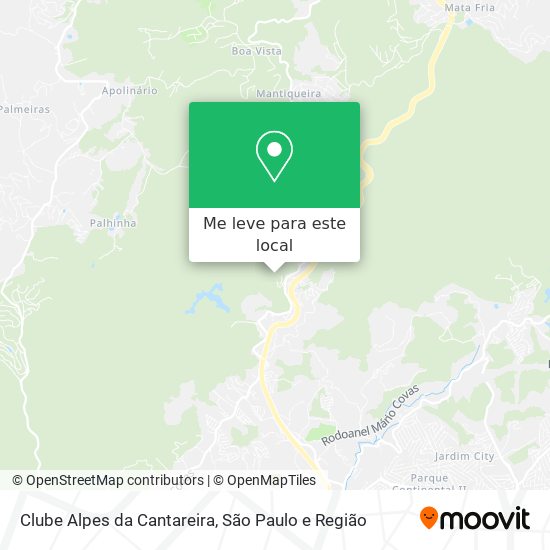 Clube Alpes da Cantareira mapa