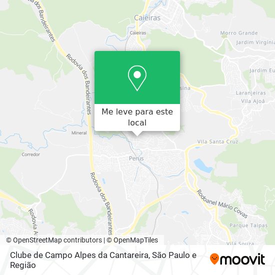 Clube de Campo Alpes da Cantareira mapa