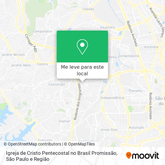 Igreja de Cristo Pentecostal no Brasil Promissão mapa