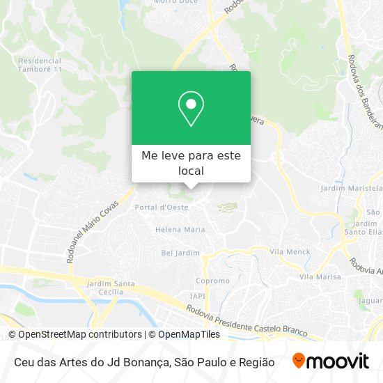 Ceu das Artes do Jd Bonança mapa