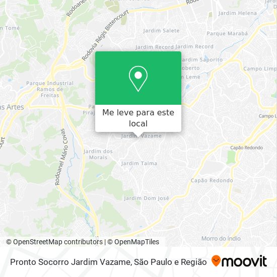 Pronto Socorro Jardim Vazame mapa