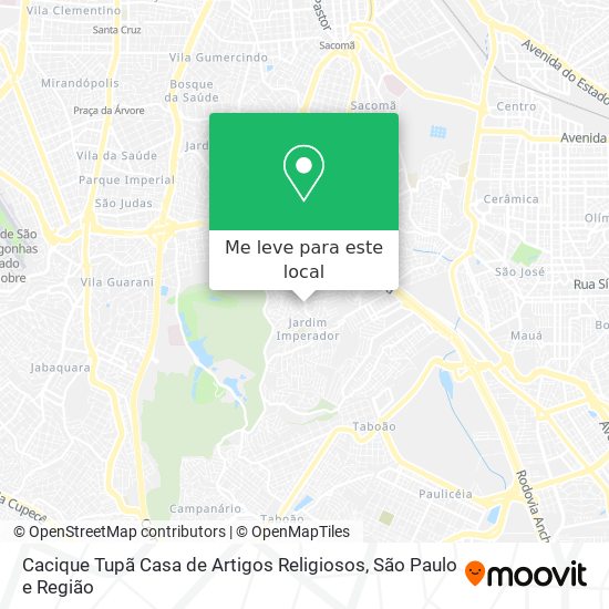 Cacique Tupã Casa de Artigos Religiosos mapa