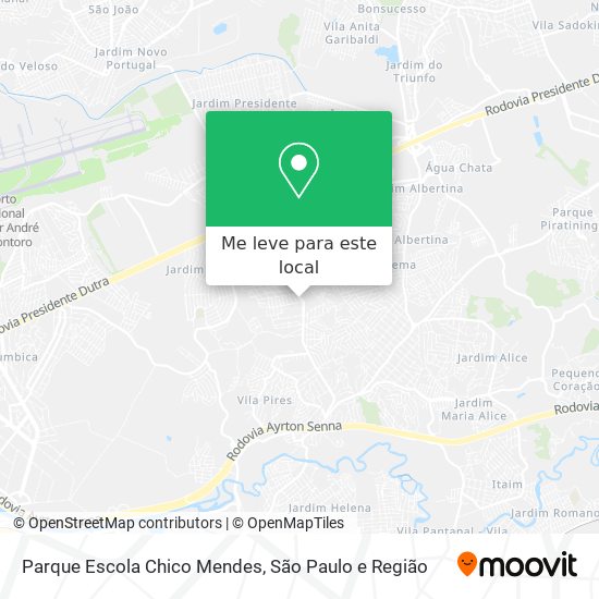Parque Escola Chico Mendes mapa