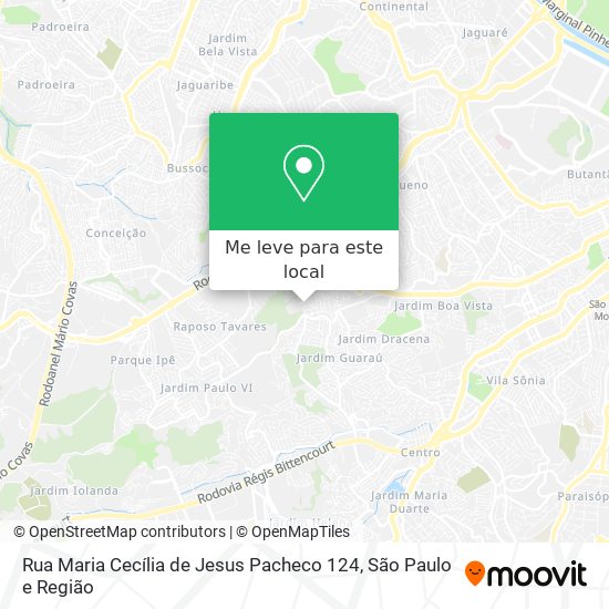 Rua Maria Cecília de Jesus Pacheco 124 mapa
